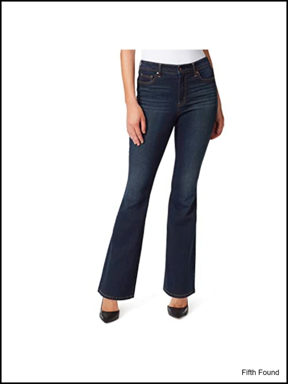 High Rise Flare Jeans Soft Sculpt Denim Five Pocket Stretch Slim Fit